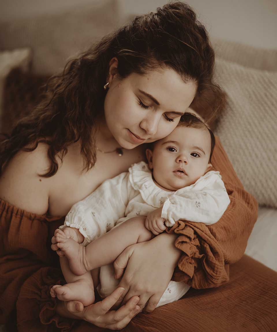 Moeder en baby fotoshoot ideeën